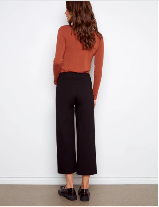 Wide Leg PDR Pants Black Charlie B C5696-380C