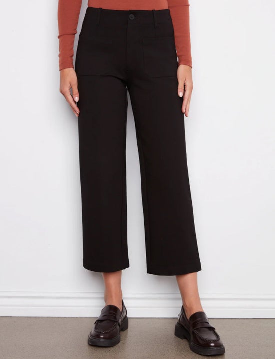 Wide Leg PDR Pants Black Charlie B C5696-380C