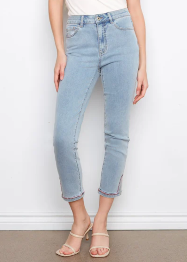 Stretch Denim Slim Lt. Blue Jean Charlie B C5778-431A
