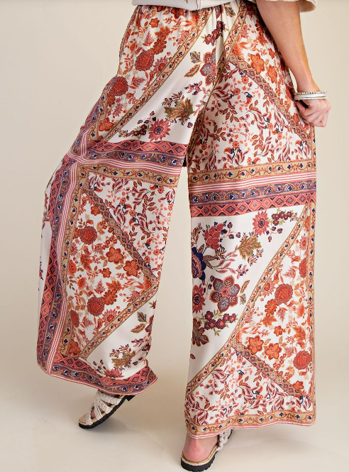 Print Palazzo Pants Easel EB56099B