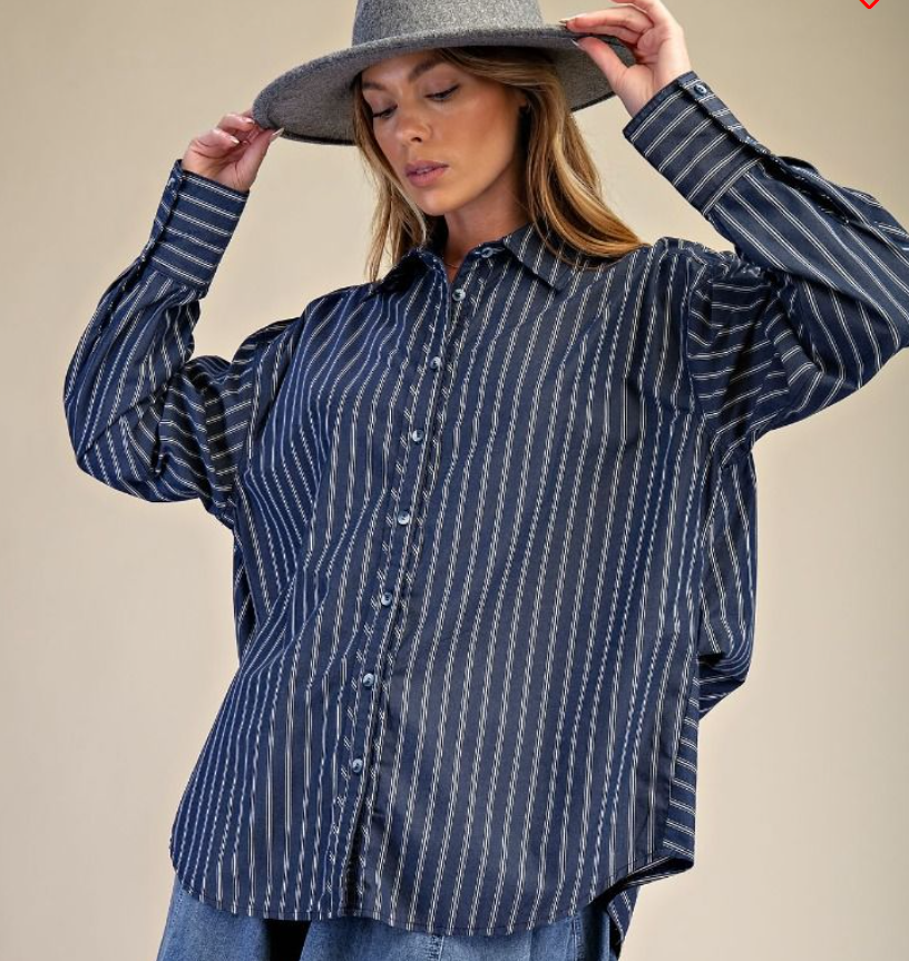 Easel ET28748 Blueberry Button Down
