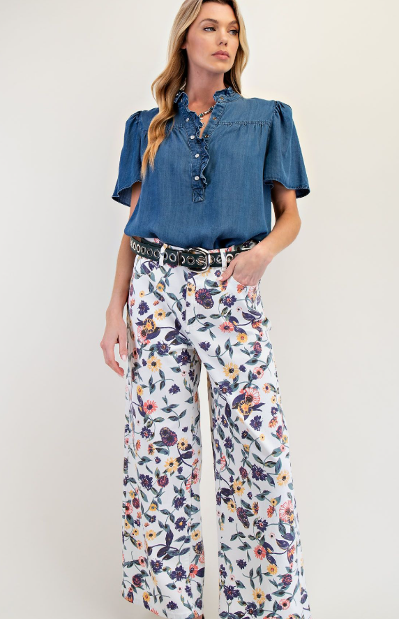 Short Sleeve Dark Denim Easel ET71282
