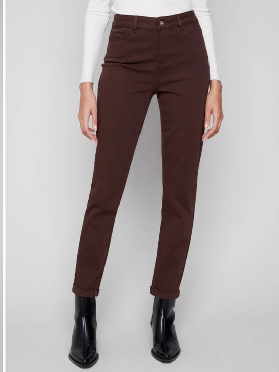 Mocha Twill Pants Charlie B C5309Y-188B