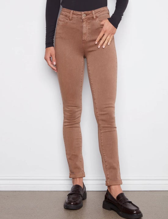 Truffle Cuffed Hem Twill Pants Charlie B C5309Y-188B