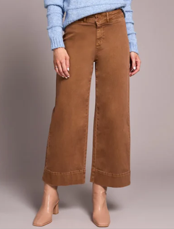 Walnut Pull-On Ankle Pant