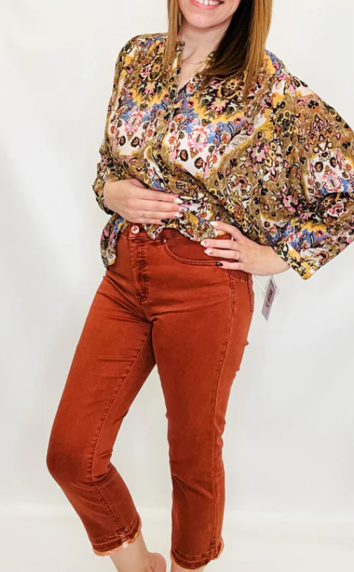 Tribal Marsala Sophia Pant Tribal 55600-2020W-3115