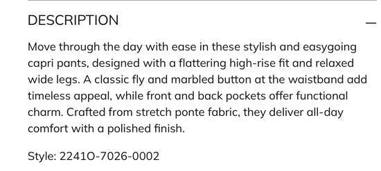 Black High Rise Fly Capri Tribal 22210-7026-0002