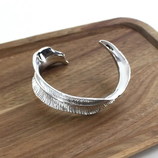 RH Swirl Leaf Cuff Bracelet Pretty Persuasions B25093-02