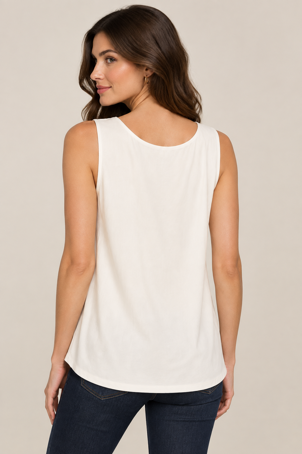 Charlie B Ivory Draped-Front Sleeveless Top - Charlie B C1366-860B