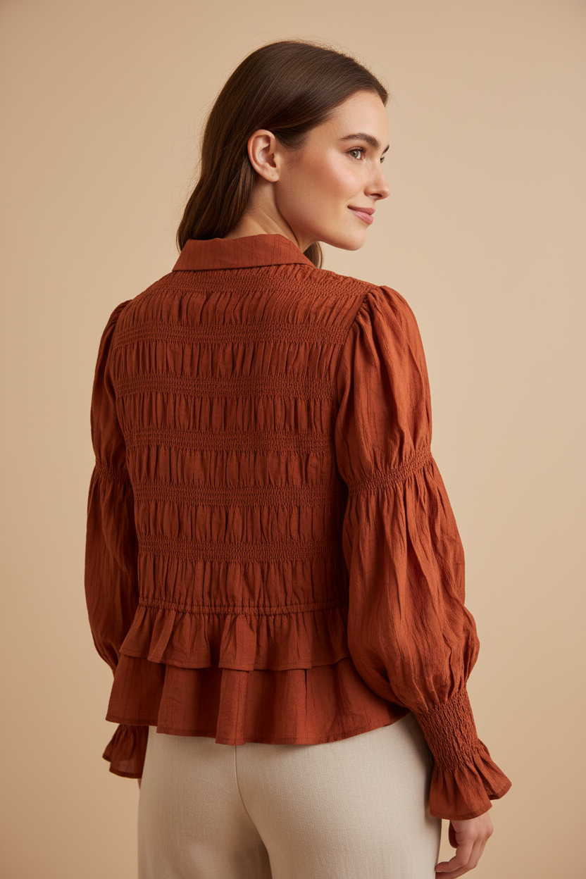 Wooden Button Down Smoked Shirt Easel ST200011