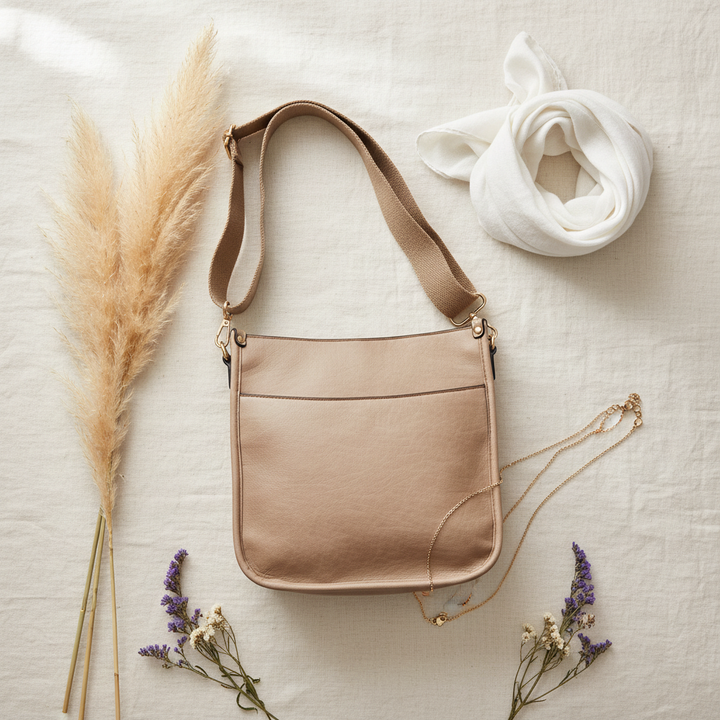 Beige Posie Flat Lay Lifestyle