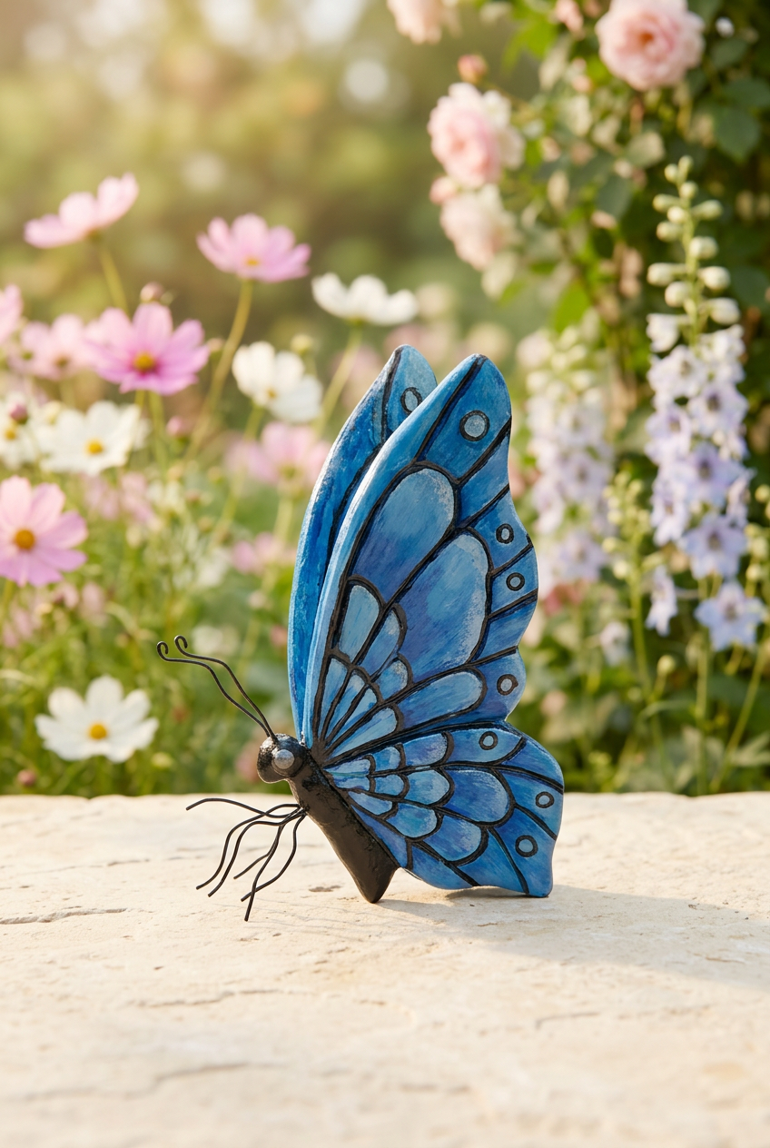 Blue Hand Painted Butterfly 96434