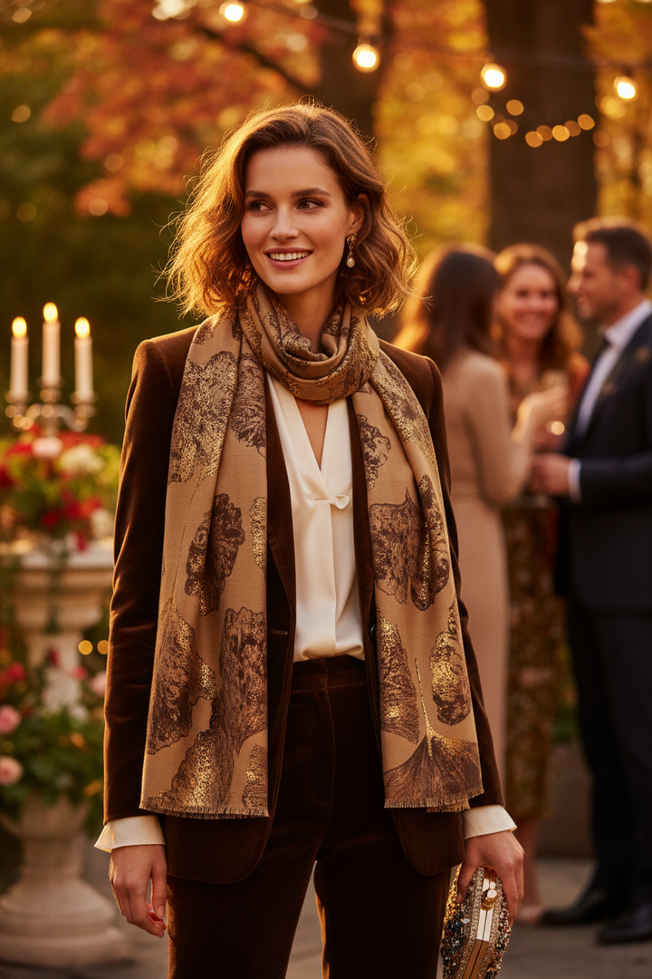 Brown Gold Scarf - Event