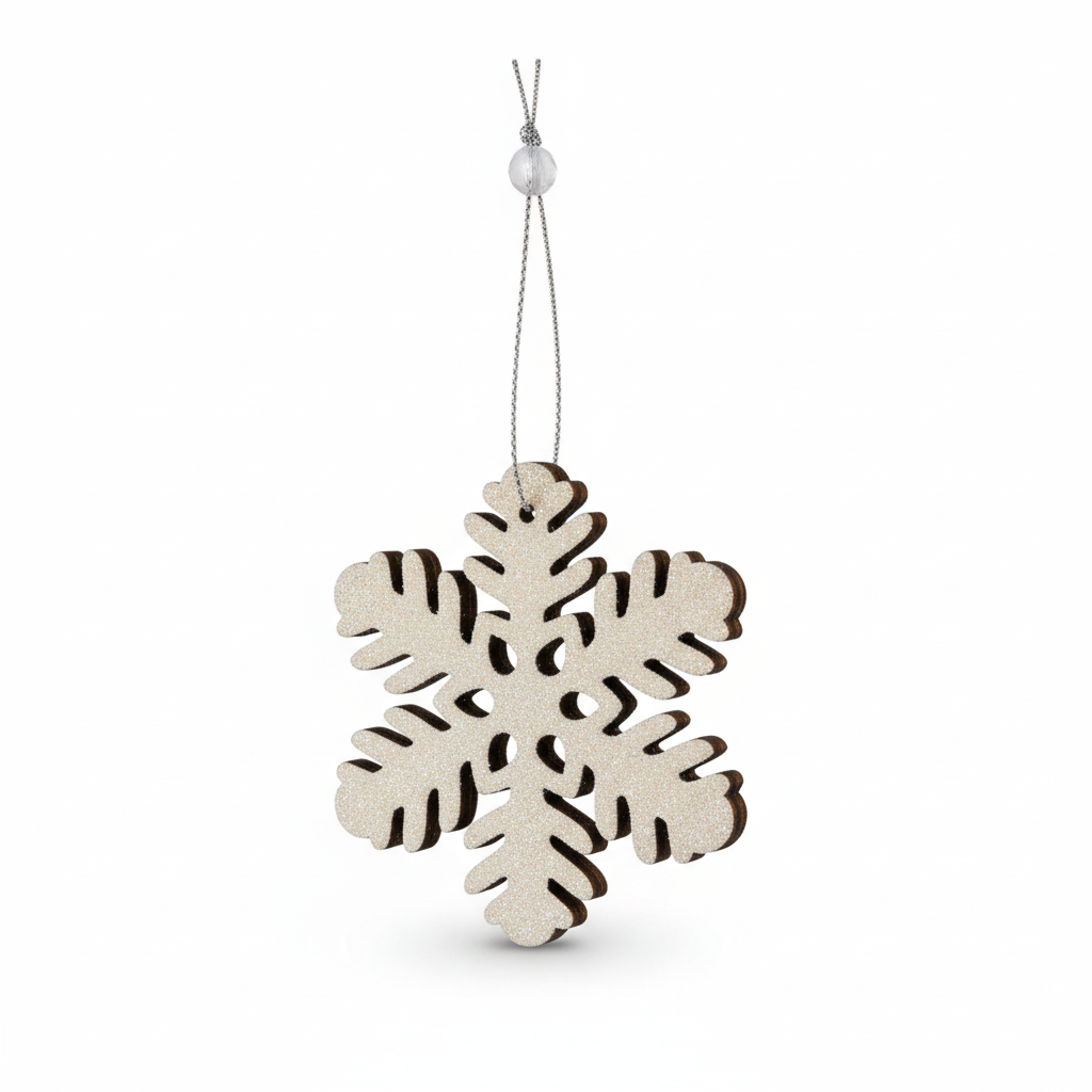 Wood Snowflake Ornament Melrose 73044