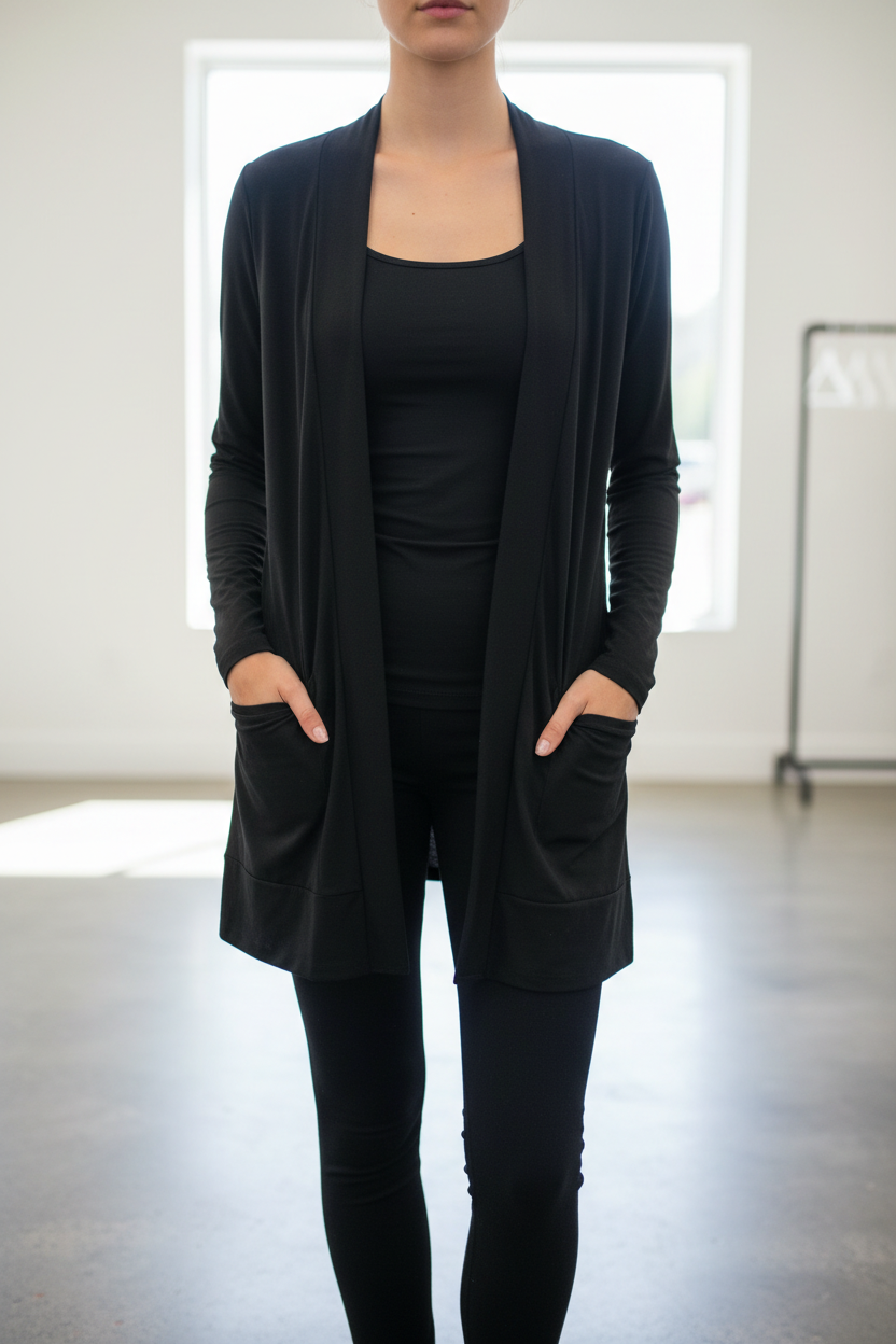 Coco Carmen Black Cover-Up on Model