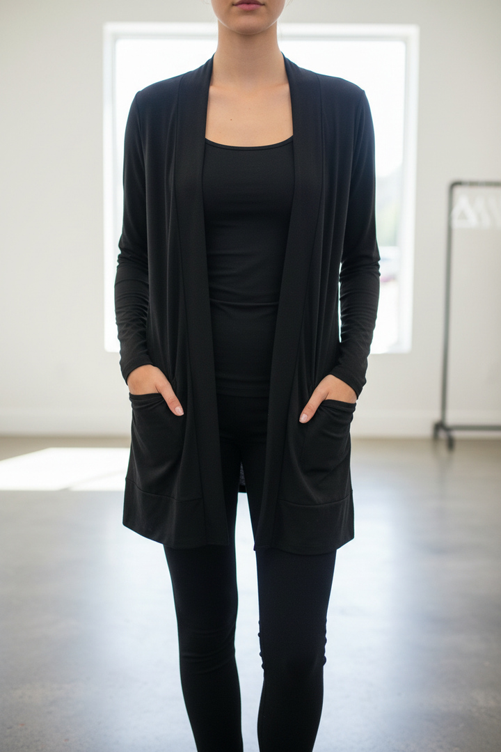 Coco Carmen Black Cover-Up on Model