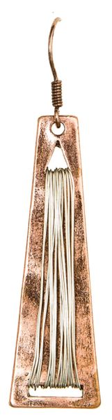 Rose Gold Bar Silver Accent Earring Rain Jewelry E1304R