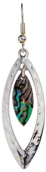 Silver Marquis Abalone Earrings Rain Jewelry E1371S