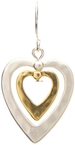 Double Heart Earring Rain Jewelry E1771TT