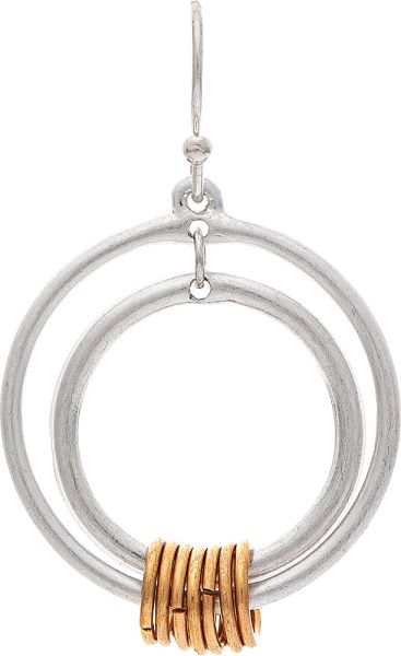 E3575TT Circles Around Dble Circle Earrings Rain