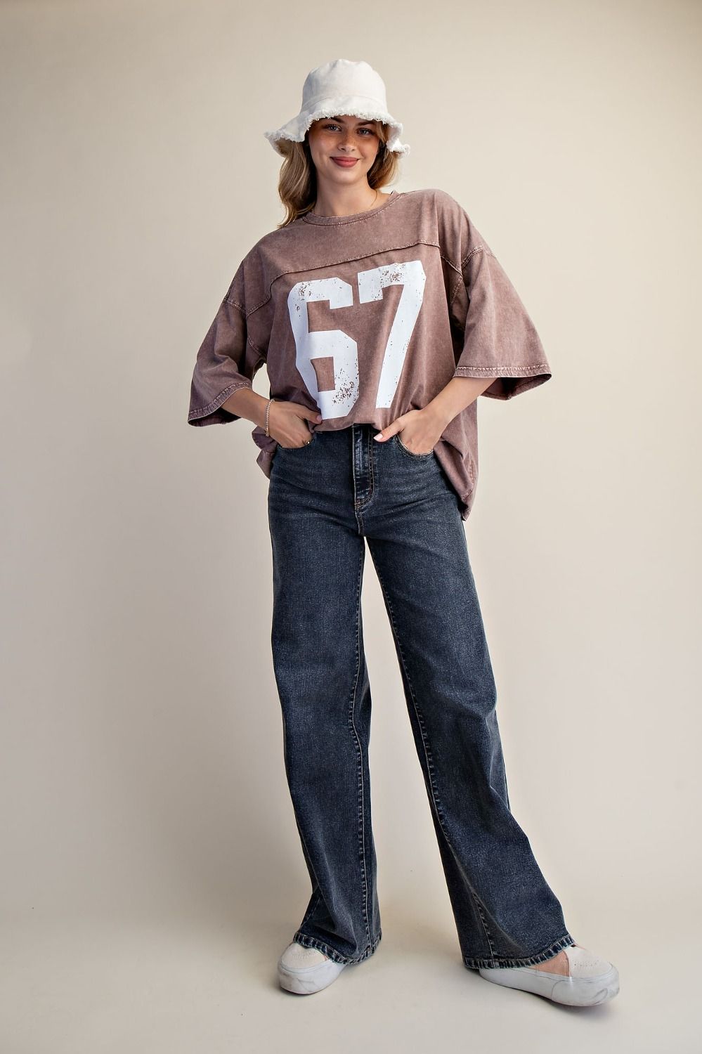 Dark Enzyme Washed Stretch Denim Easel eb58234