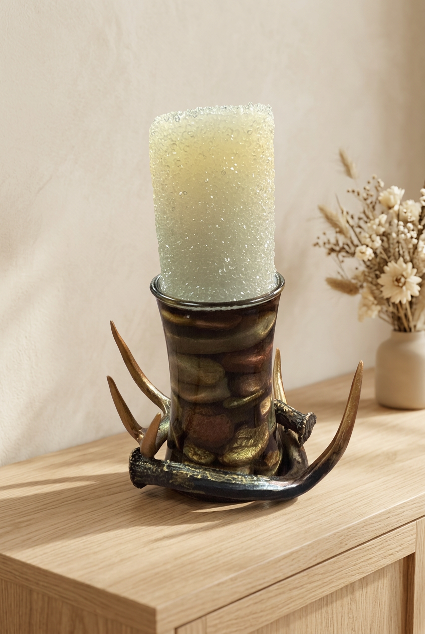 Medium Hand Painted Antler Set Compliments