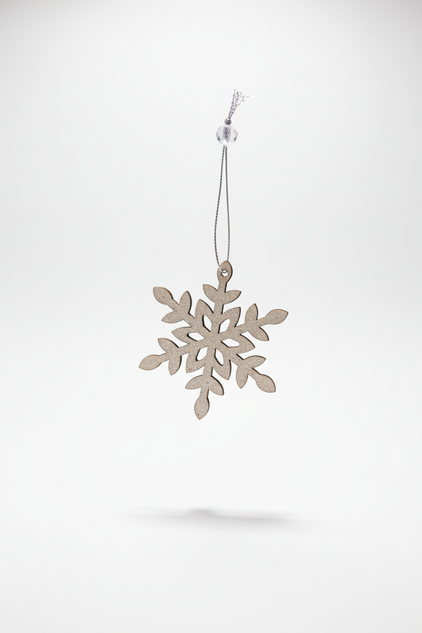 Wood Snowflake Ornament Melrose 73044
