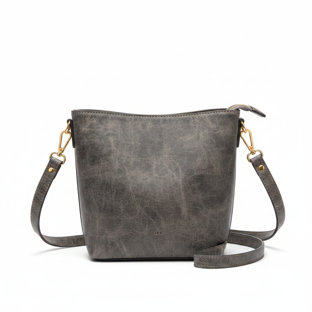 Charcoal Sutton Distressed Crossbody | Jen & Co - M2856-CHAR