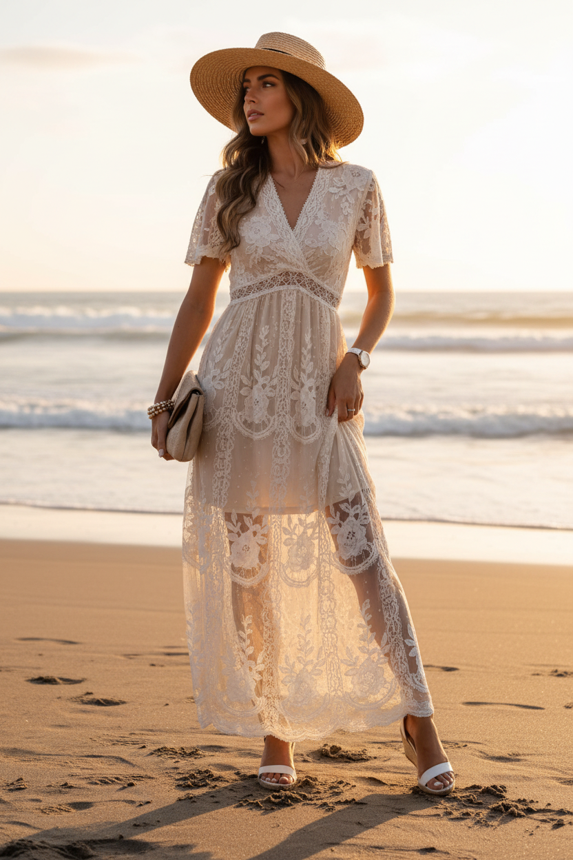 Lace Dress Beach