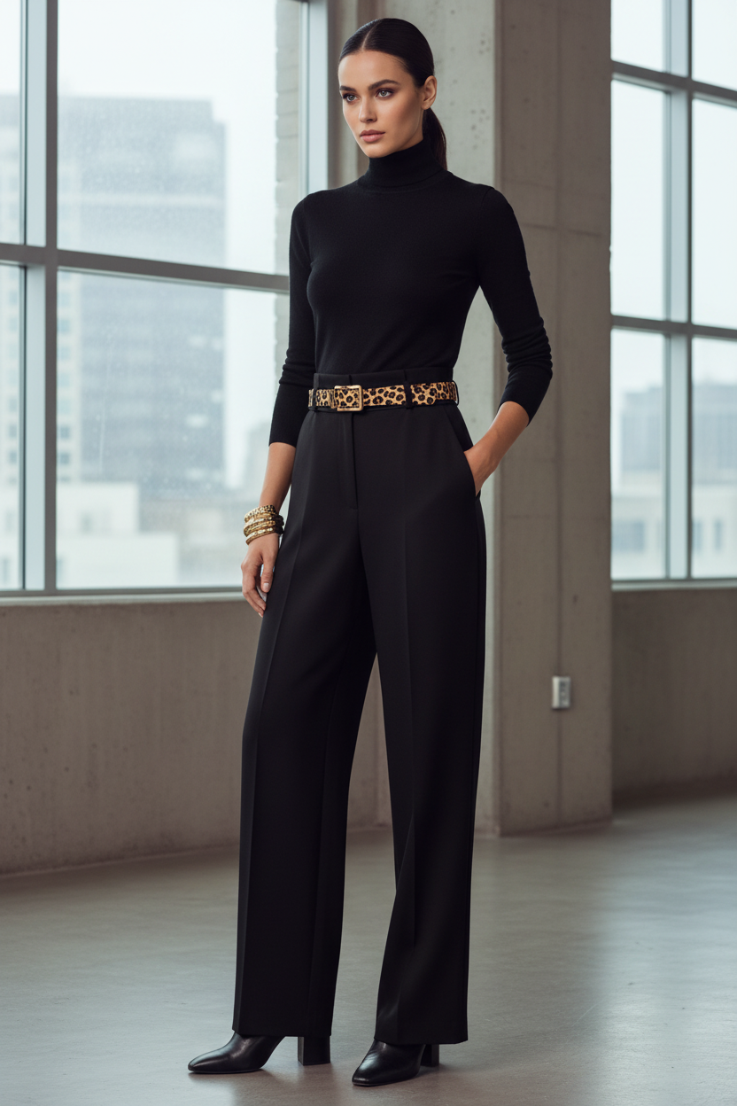 Leopard Slim Belt mml9462