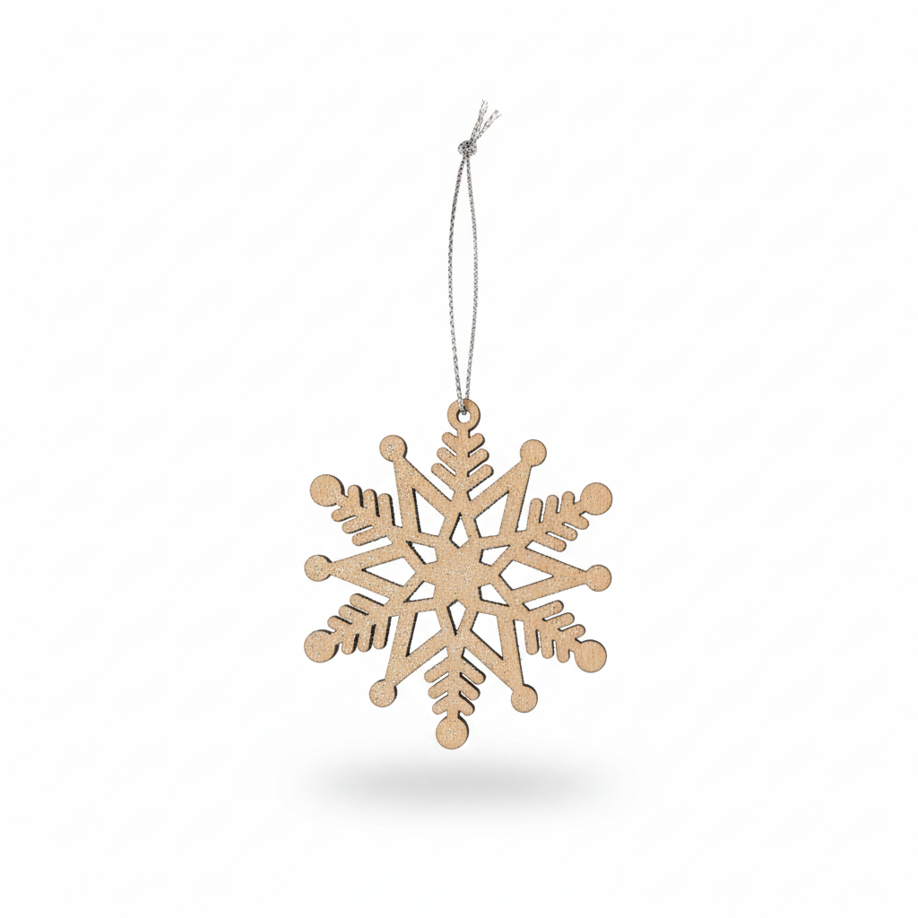 Wood Snowflake Ornament Melrose 73044