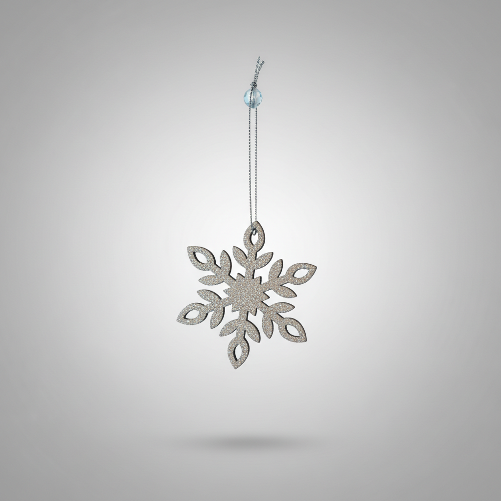 Wood Snowflake Ornament Melrose 73044