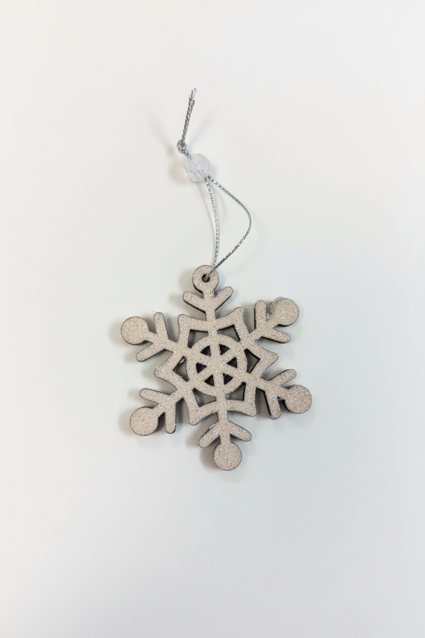 Wood Snowflake Ornament Melrose 73044