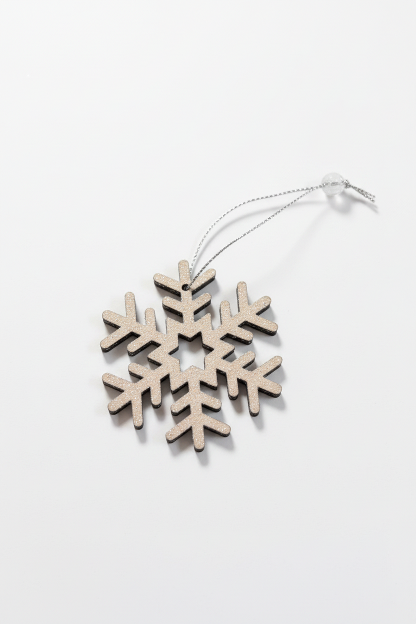 Wood Snowflake Ornament Melrose 73044