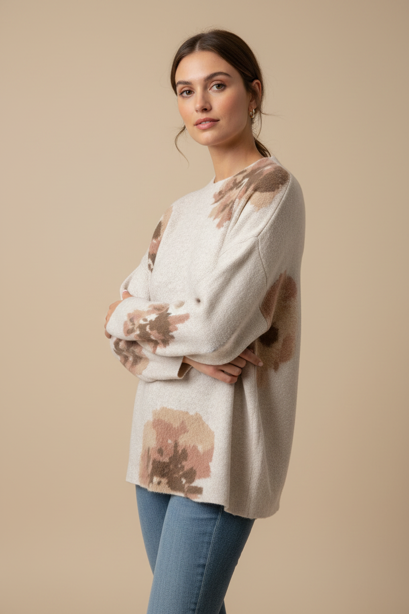 Rose Pink Tribal Sweater 1542O-3866-2221