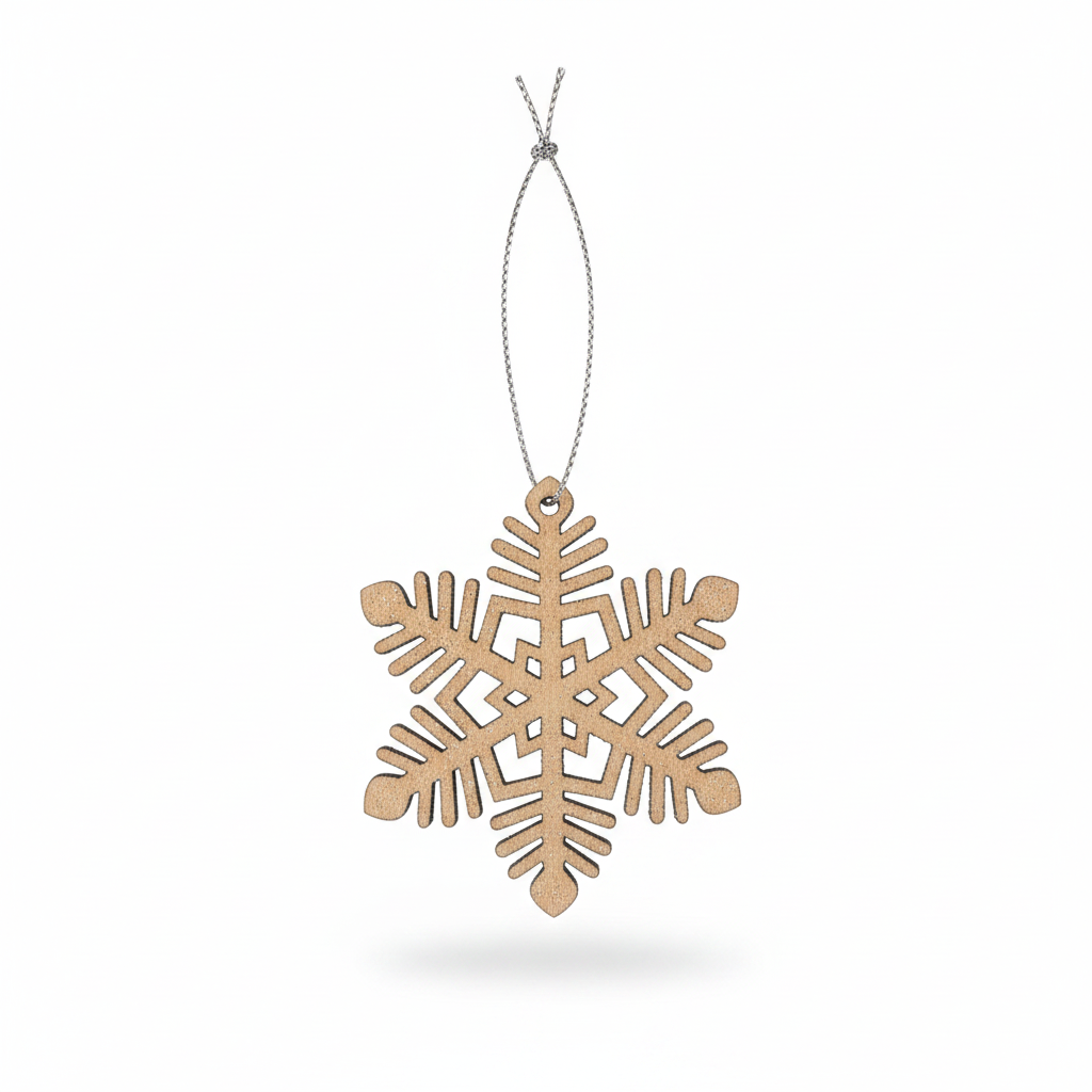 Wood Snowflake Ornament Melrose 73044