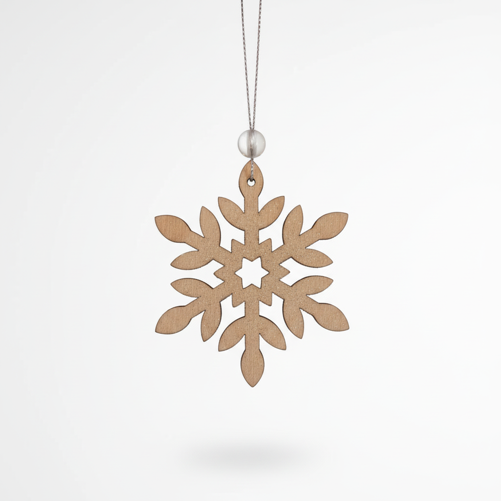 Wood Snowflake Ornament Melrose 73044