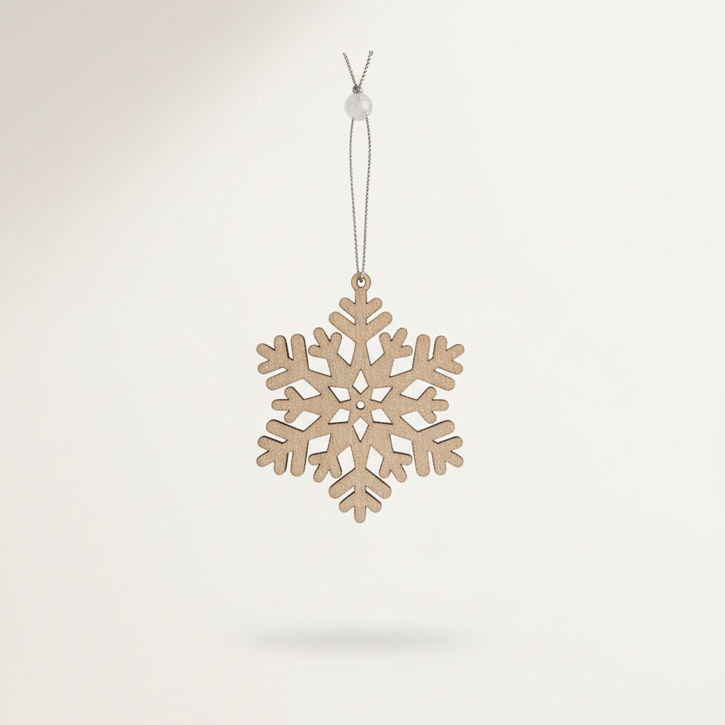 Wood Snowflake Ornament Melrose 73044