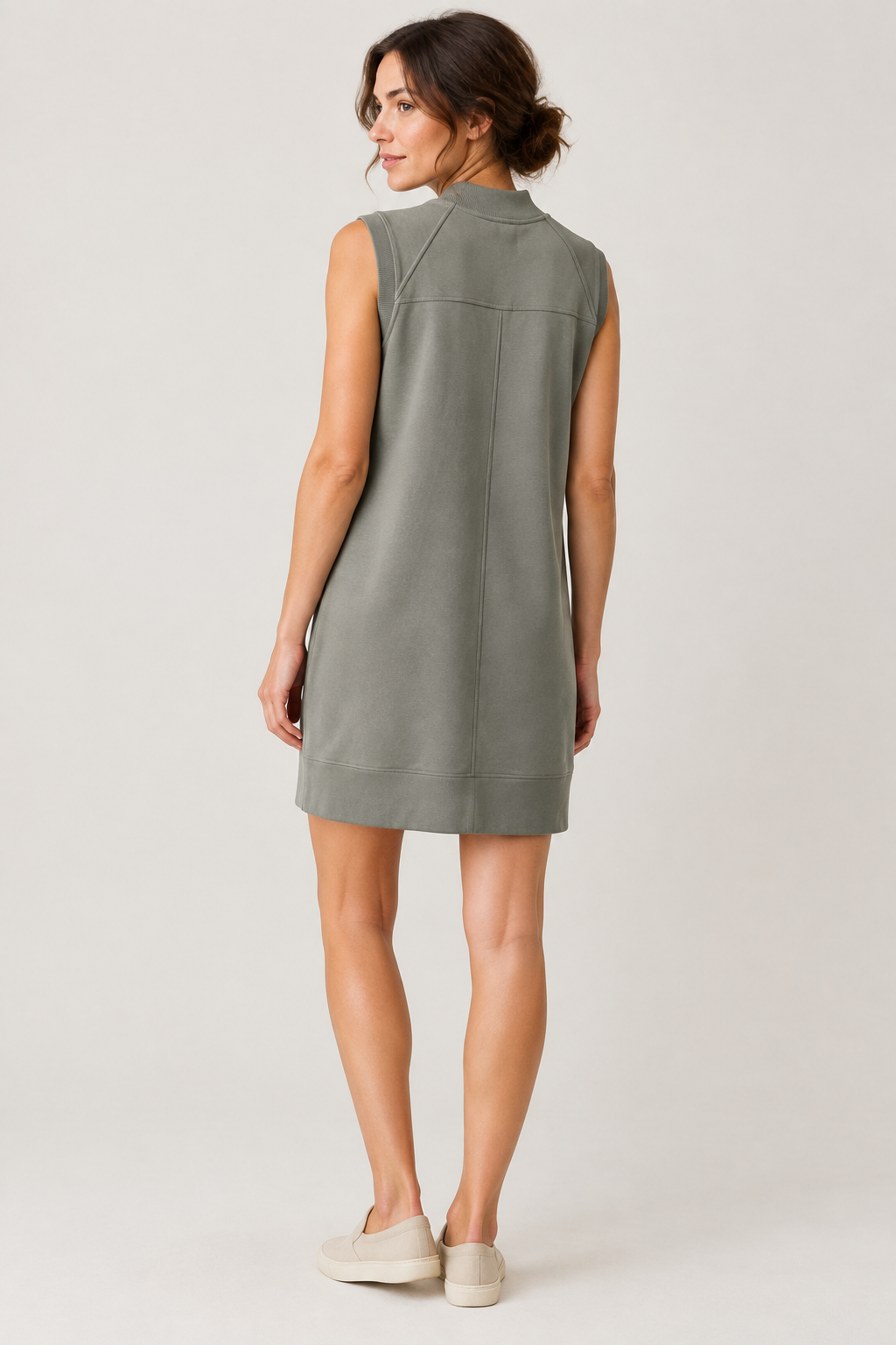 Tribal Sleeveless Half-Zip Tunic Dress - Tribal 1632O-4614-0202